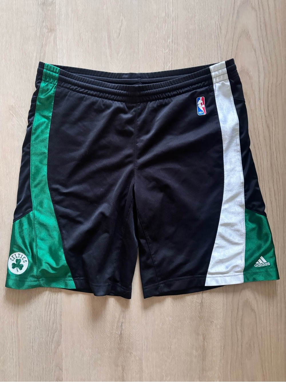 Adidas NBA Boston Celtics Basketball Practice Shorts Black Green 2000s
